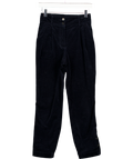 CEFFIN Navy Blue Corduroy Tapered Trousers UK 6