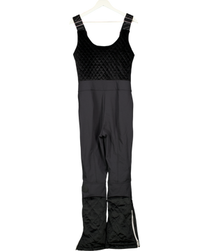MY SUNDAY SKI Black Quilted Velvet Ski Overall UK S