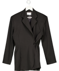LAMARA LONDON Black Rocca Tailored Jacket UK XS/S