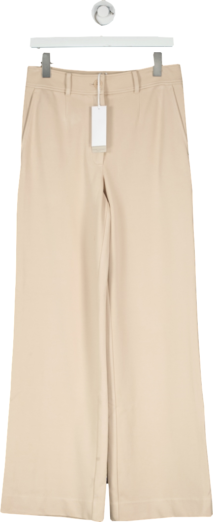 The White Company Beige Stretch Wide Leg Trousers UK 10
