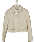 MANGO Cream Boucle Zip Jacket UK S