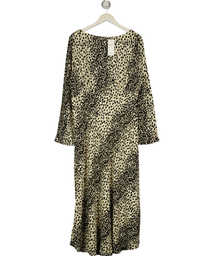 M&S Cream Animal Print Midaxi Tea Dress UK 18