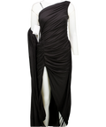 BBX BRAND Kora Asymmetric Tassel Dress - Black UK 10