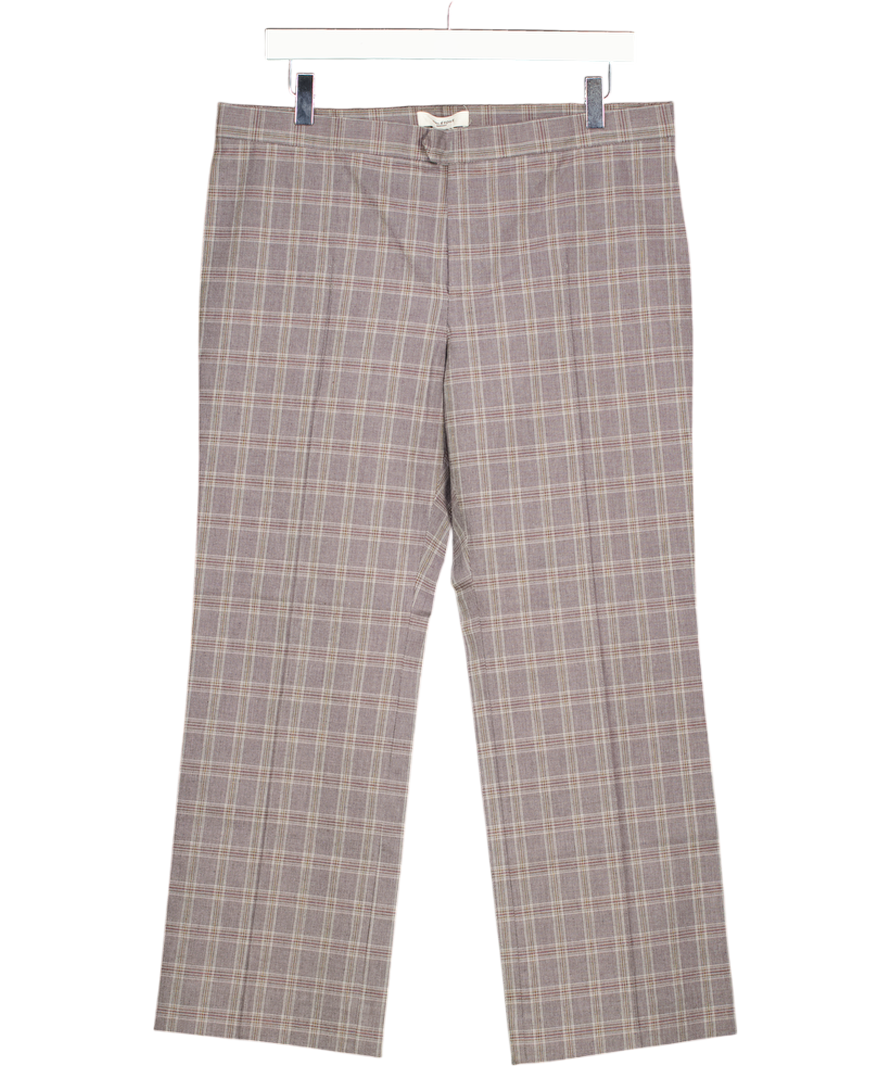 Étoile Isabel Marant Grey Check Cropped Tailored Suit Trousers Fr42 UK 14