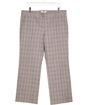 Étoile Isabel Marant Grey Check Cropped Tailored Suit Trousers Fr42 UK 14