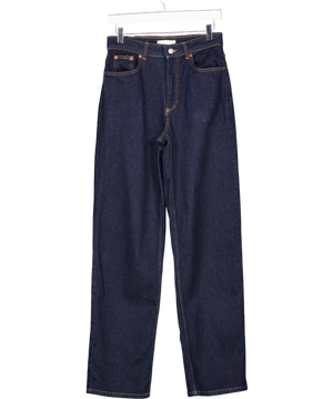 NA-KD Dark Blue Wide High Waist Jeans UK 6