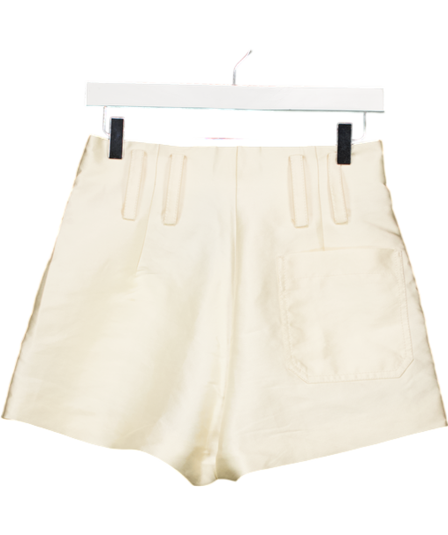 SANDRO Cream High-waisted Cargo Shorts Fr36 UK 8