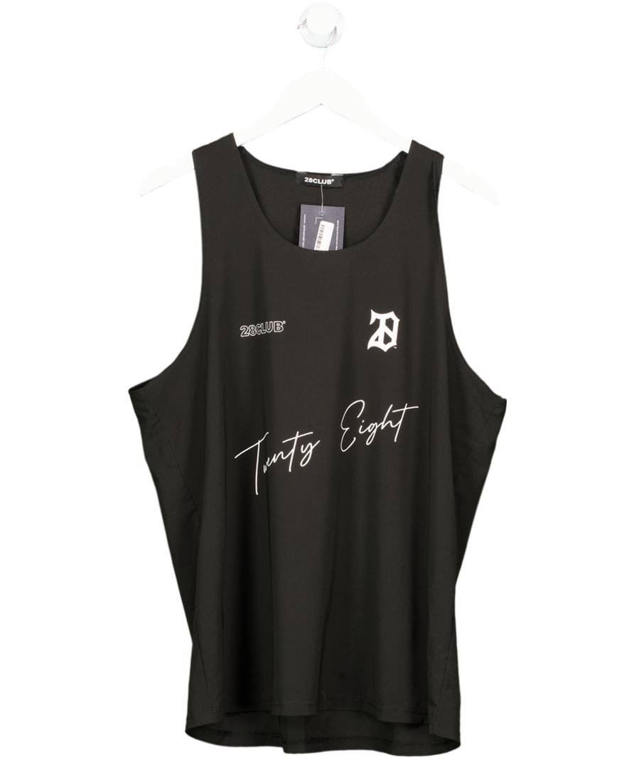 28 Black Mesh Printed Singlet UK L