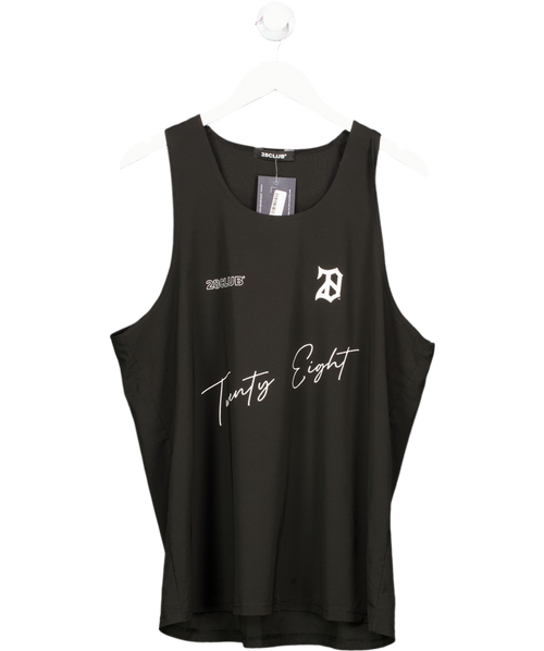 28 Black Mesh Printed Singlet UK L