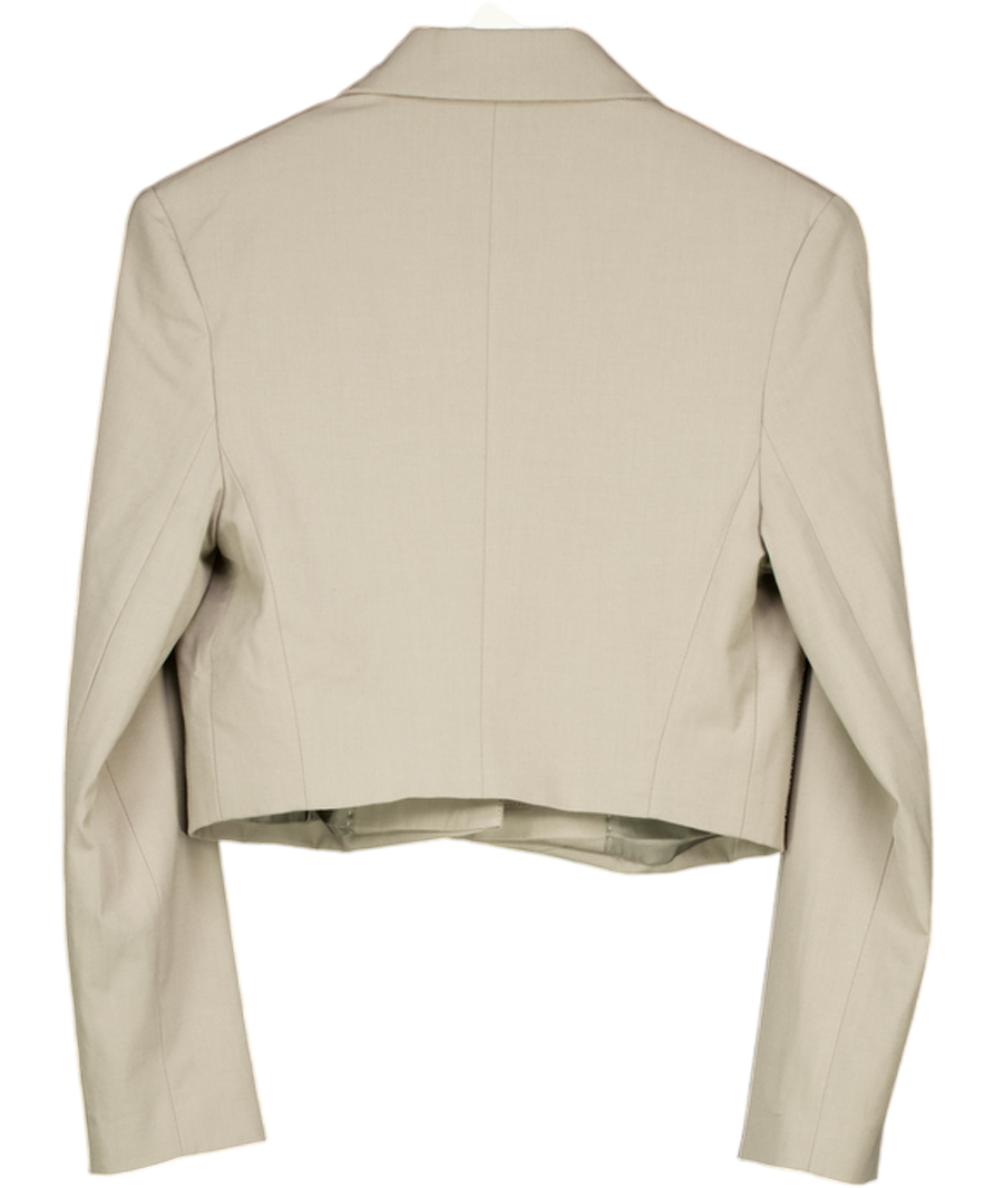 MANGO Green Croped Boxy Jacket UK XS