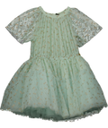 LANVIN Girls Mint Green Glitter Tulle Dress 5 Years