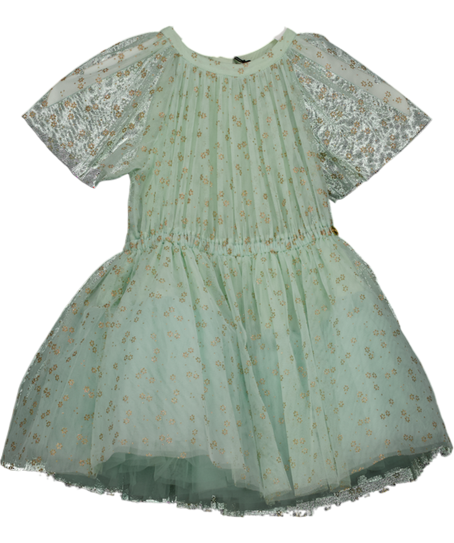 LANVIN Girls Mint Green Glitter Tulle Dress 5 Years