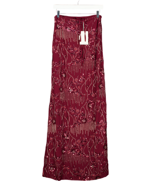 PEPPERMAYO All For Love Maxi Dress - Burgundy Red UK 6