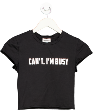 Superdown Black Jen Lettuce Baby Tee UK XS