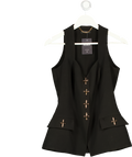 NADINE MERABI Black / Gold Zoe Waistcoat Top UK 10