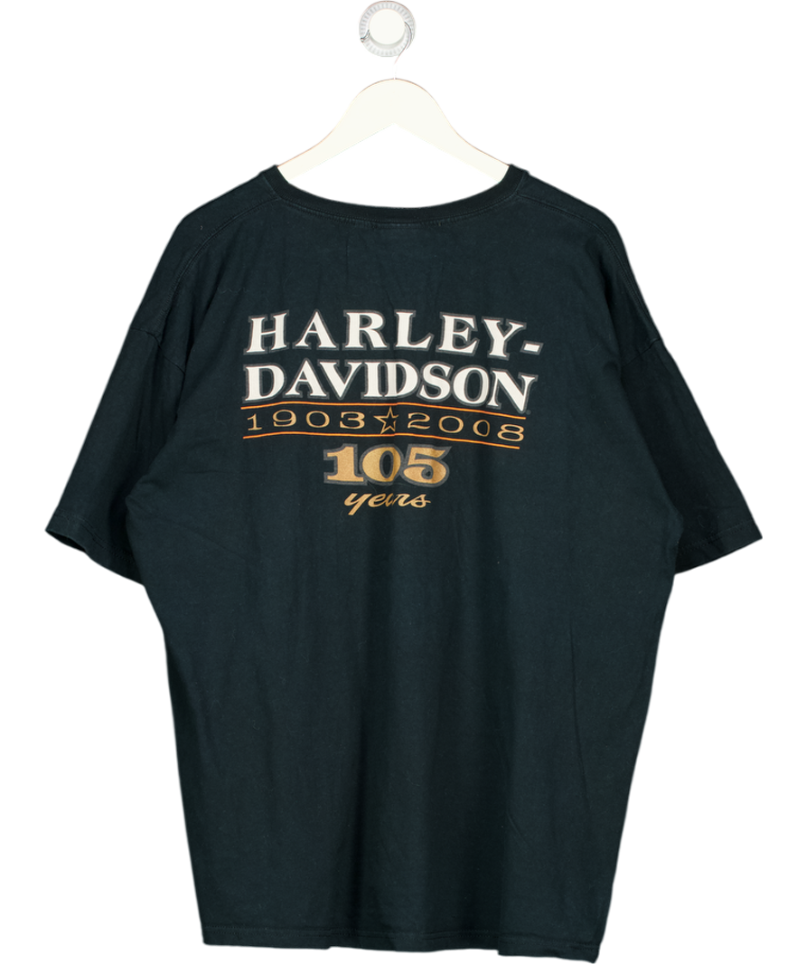 Harley Davidson Blue Vintage 2008 Anniversary Tee UK XXL