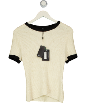 RAILS Meredith Boucle Knit Top Ivory Black UK S