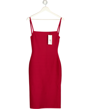 TIGER MIST Cherry Red Midori Midi Sculpting Bandage Dress UK XS