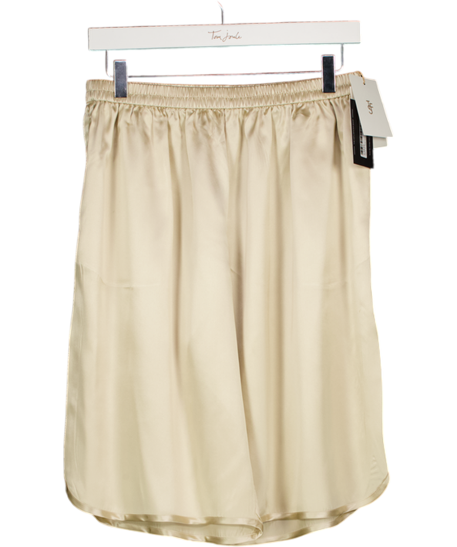THE FRANKIE SHOP Nelis Silk Bermuda Shorts - Champagne Beige UK M