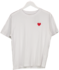 Made with love by Tom Daley White Red Embroidered T-shirt UK S