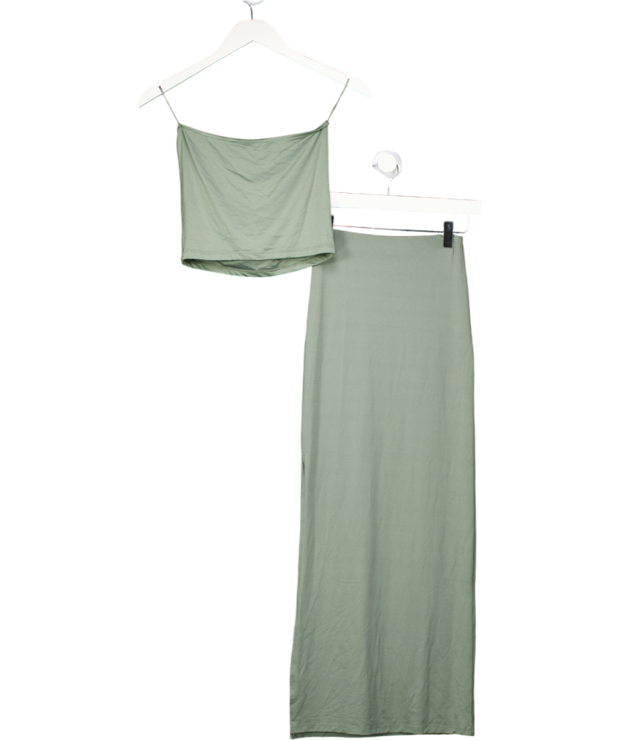 Bershka Green Seamless Co-ord Skirt Set UK XS