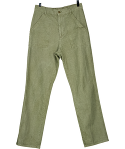 Djerf Avenue Green Go To Straight Leg Pants UK XS