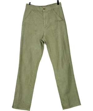 Djerf Avenue Green Go To Straight Leg Pants UK XS