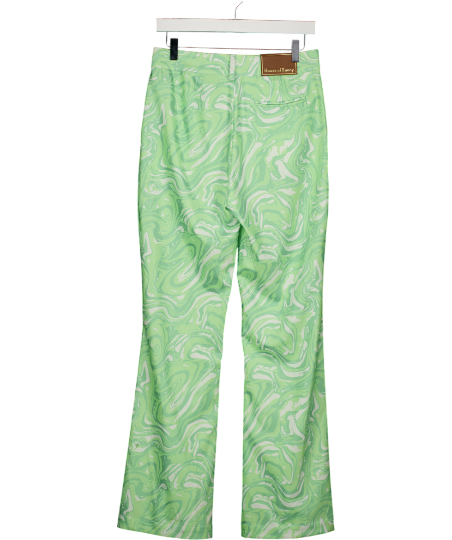 HOUSE OF SUNNY Green Paradise Party Trousers UK 10