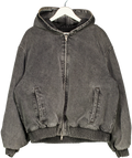 REPRESENT Grey R5 Hooded Denim Bomber UK M