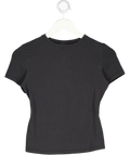 SKIMS Black Fitted Round Neck T-shirt UK M
