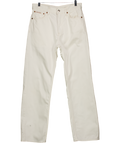 CALVIN KLEIN White Straight Signature 90's Leg Jeans L30 W30