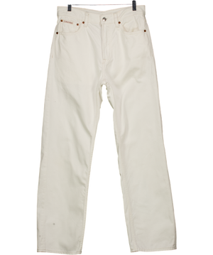 CALVIN KLEIN White Straight Signature 90's Leg Jeans L30 W30