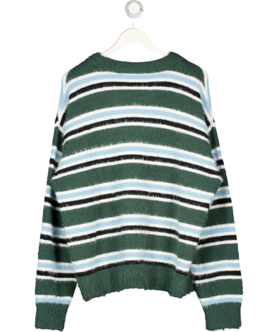 Weekday Green Daniel Hairy Yarn Jumper UK L