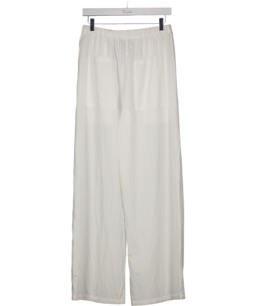 REBE Rebe Off White Haines Relaxed Fit Wide  Trouser UK M