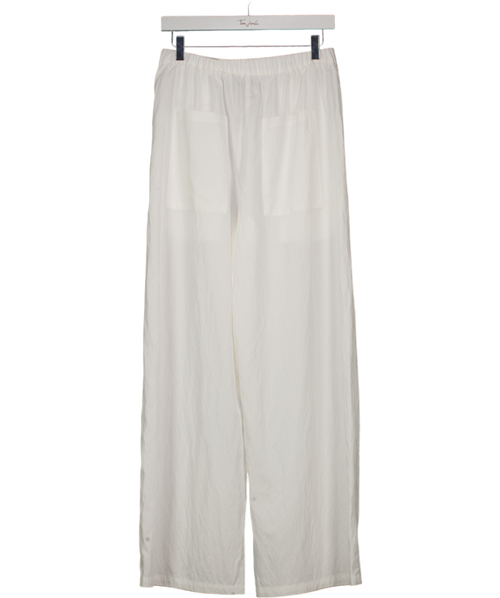 REBE Rebe Off White Haines Relaxed Fit Wide  Trouser UK M