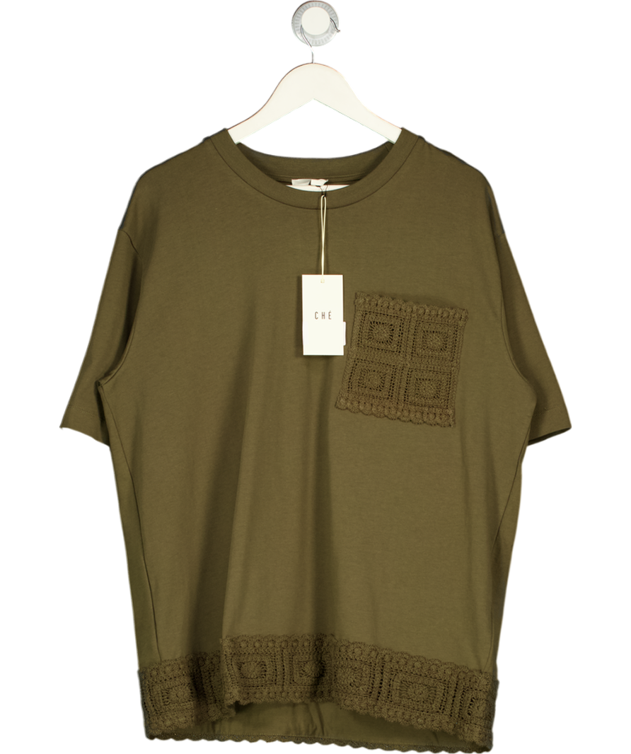 CHE STUDIOS Green Inigo T-shirt UK M
