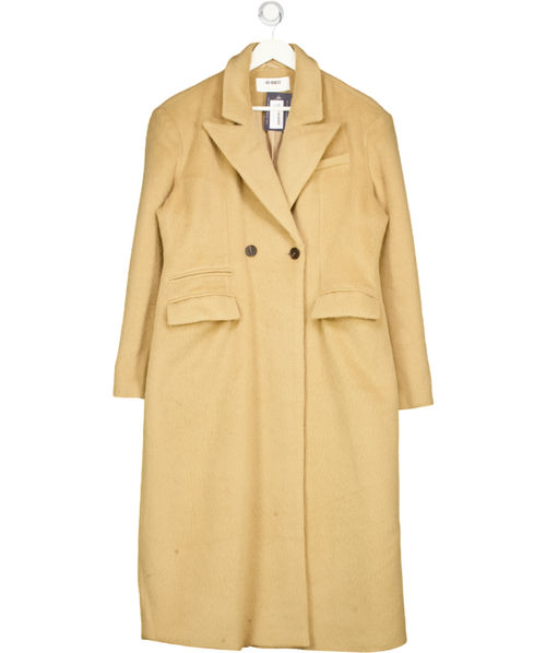 4th & Reckless Camel Beige Brushed Long Coat UK 14