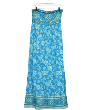 Monsoon Blue  Bandeau Dress UK 10