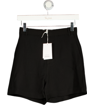 & Other Stories Black High Waist Shorts UK 6