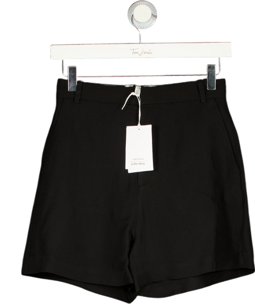 & Other Stories Black High Waist Shorts UK 6