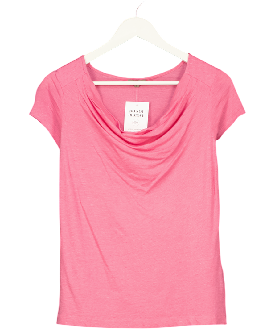 Jigsaw Pink Drape Cowl Neck Top UK S