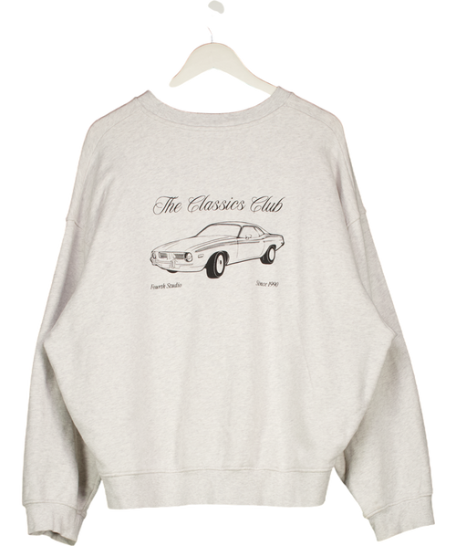 4th & Reckless Grey Logo Sweatshirt UK M