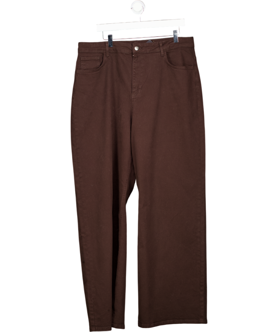 Very Brown High Waist Wide Leg Jeans UK 18