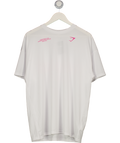 GYMSHARK White Logo Performance Top UK M