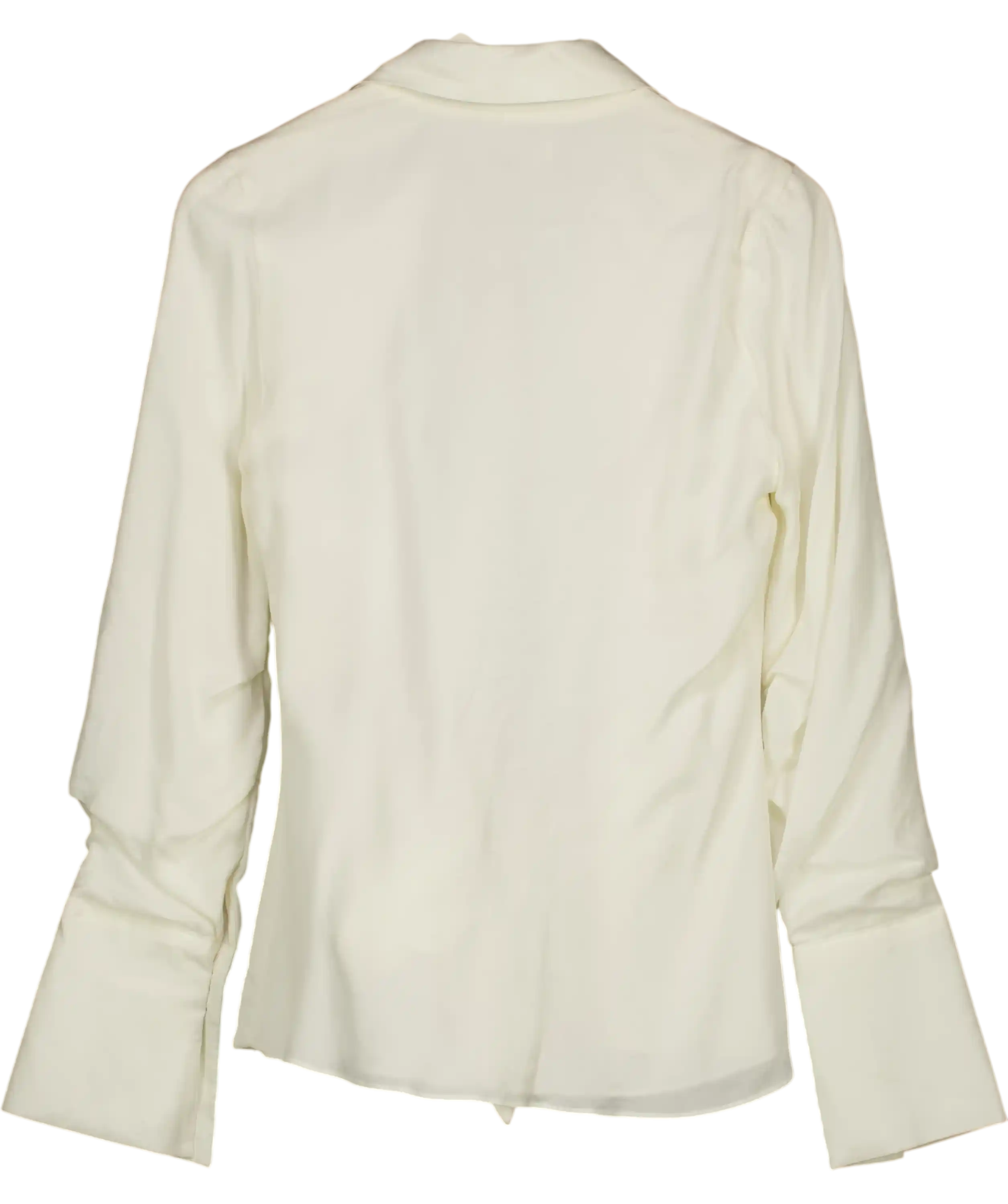House of CB Hope White Draped Tie Front Shirt UK S