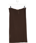 PALOMA WOOL Brown Chocolate Viscose Jersey Skirt UK M