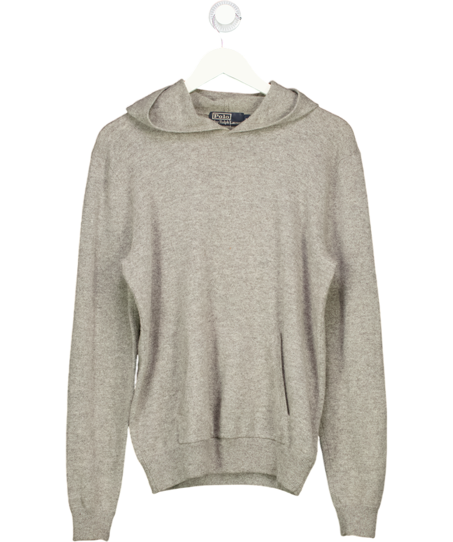 Polo Ralph Lauren Grey Cashmere Hoodie UK M
