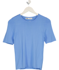 ZARA Blue Short Sleeve Knitted Top UK S