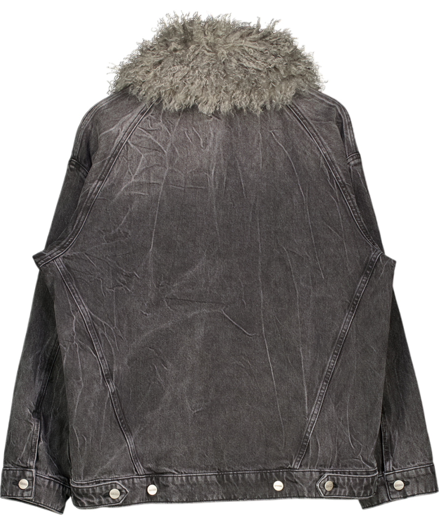 Han Kjøbenhavn Oversized Jacket - Denim Jacket - Black Vein UK 12