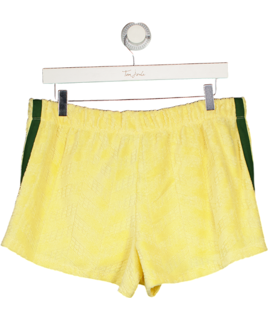 TOPSHOP Yellow Towelling Stripe Shorts UK M